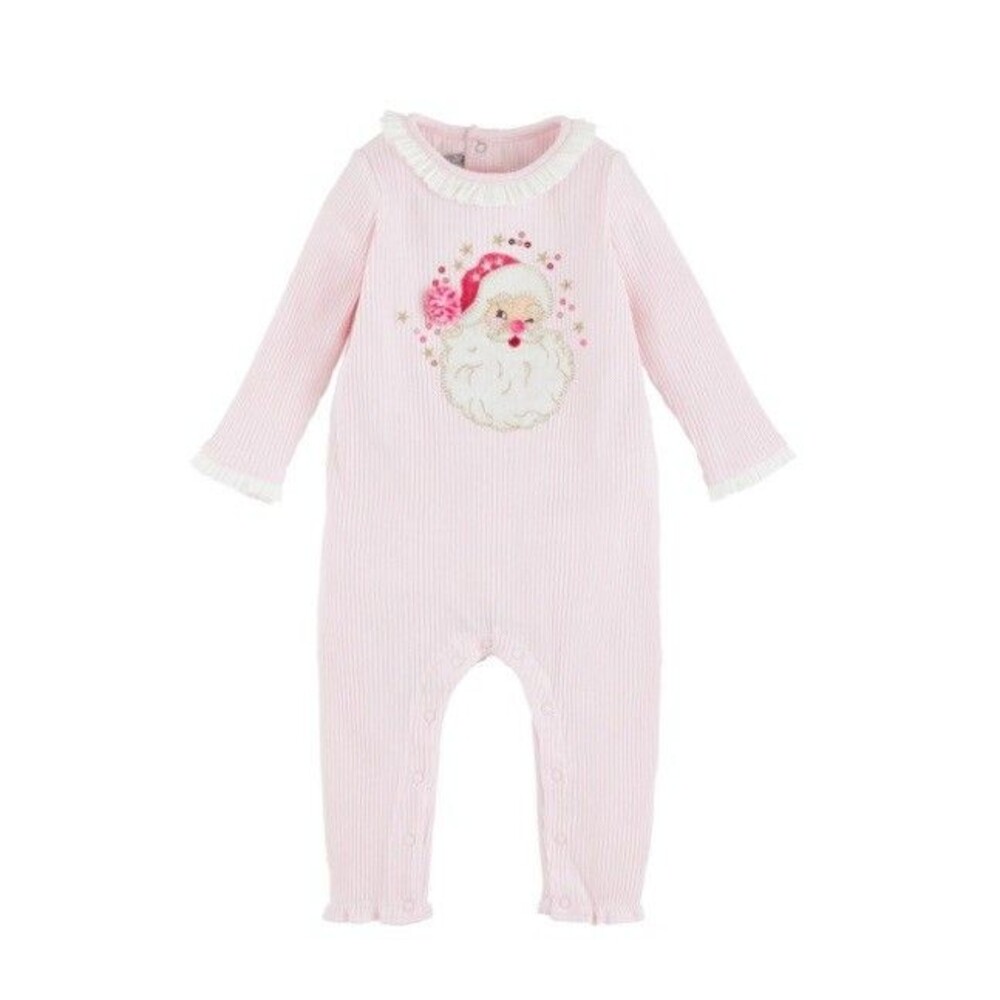 Mudpie/ Santa Sleeper/ Pink/ Girl/ 3-6 Months Christmas Outfit